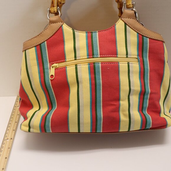 Jamaica Bay Woman's Small Tote Colorful Stripes - Picture 6 of 7